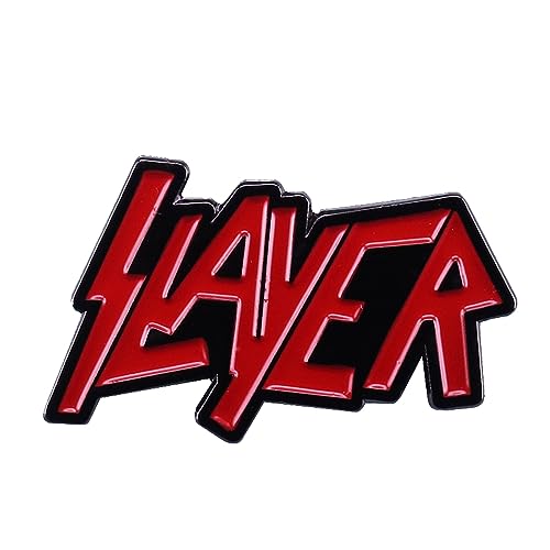 Distrigeek Anstecknadel Slayer Logo, Metall, emailliert, Musikgruppe Trash Heavy Metal für Damen oder Herren, Abzeichen, Brosche, Emaille, Ohne Schmucksteine von Distrigeek