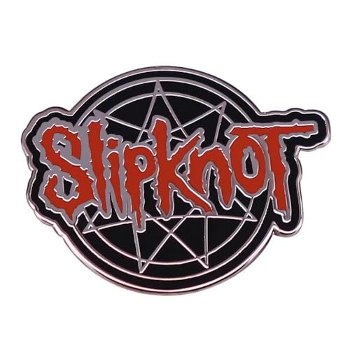 Distrigeek Brosche Slipk No Logo – Metall emailliert – Brosche – Damen Herren – trash Heavy Metal, small, Emaille von Distrigeek