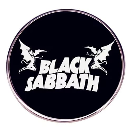 Distrigeek Brosche Black Sabbath, rund, Metall, Band, Heavy Metal, Rock, Anstecknadel, Anstecknadel, originelles Geschenk für Fans, Herren und Damen, Schwarz und Weiß, small, Metall, Ohne Distrigeek Brosche Black Sabbath, rund, Metall, Band, Heavy Metal, Rock, Anstecknadel, Anstecknadel, originelles Geschenk für Fans, Herren und Damen, Schwarz und Weiß, small, Metall, Ohne von Distrigeek