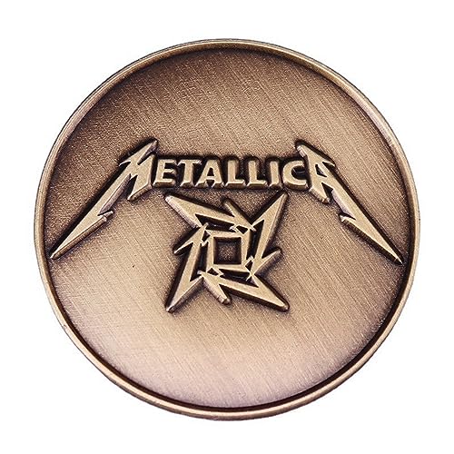 Distrigeek Metallica Pin Logo Bronze, Kollektion, Metall emailliert, Musik Band Heavy Metal, Badge, für Herren und Damen von Distrigeek