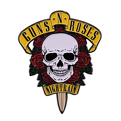Distrigeek Pin Collection GNR Guns – Metall emailliert – Brosche Badge – Axl Rose Slash Band Musik Hard Rock für Damen Herren – Geschenkidee, Metall von Distrigeek
