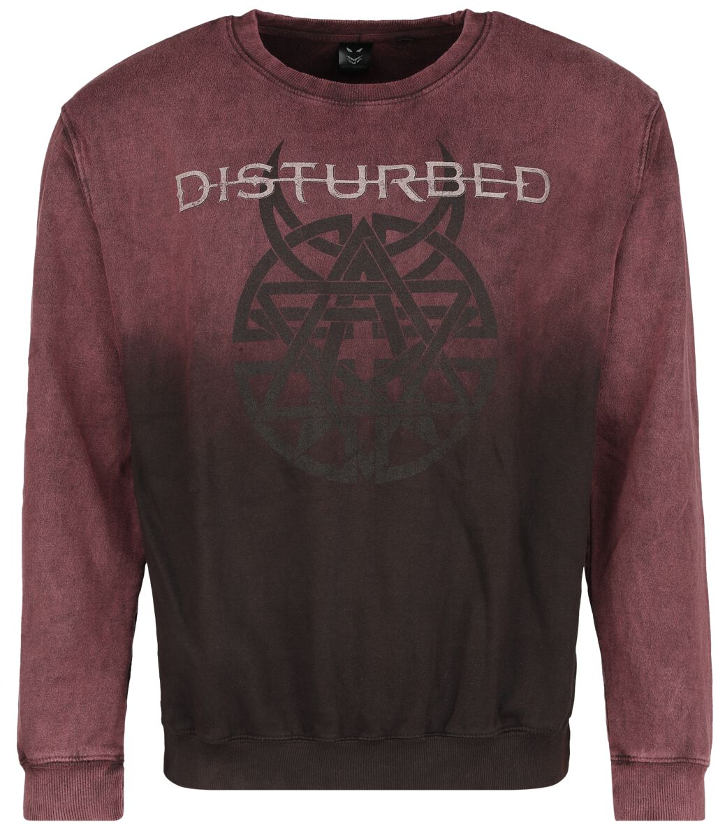 Disturbed Believe Symbol Sweatshirt dunkelrot in S von Disturbed