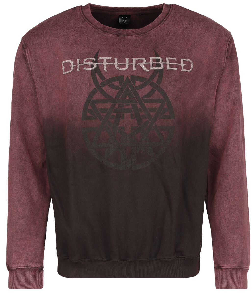 Disturbed Sweatshirt - Believe Symbol - S bis XXL - für Männer - Größe L - dunkelrot  - Lizenziertes Merchandise! von Disturbed