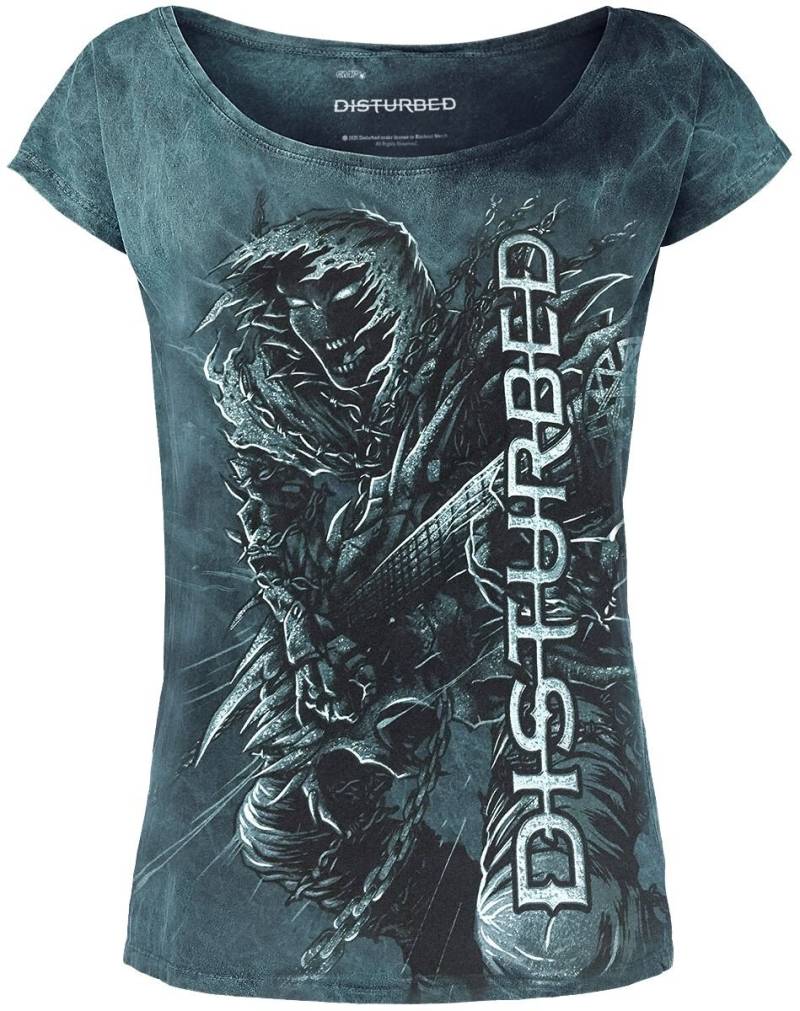 Disturbed T-Shirt - Disturbed Guitar - S bis 4XL - für Damen - Größe 4XL - petrol  - EMP exklusives Merchandise! von Disturbed