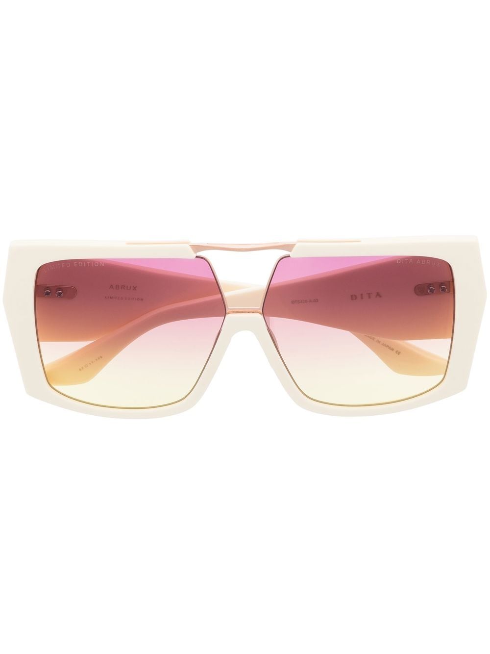 Dita Eyewear Eckige Abrux Sonnenbrille - Nude von Dita Eyewear