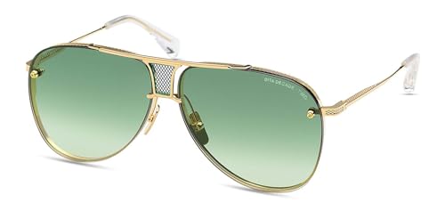 Dita DECADE-TWO YELLOW GOLD CRYSTAL CLEAR W/GREEN SHADED 62/12/136 Unisex Sonnenbrillen von Dita