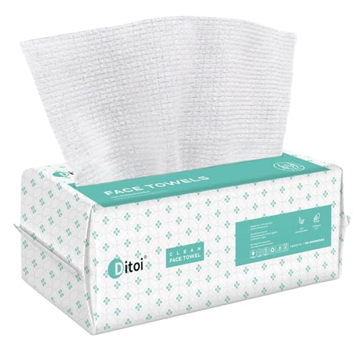 Ditoi Disposable Face Towel, Soft Face Towels, Thicker Facial Tissue for Skin Care, Makeup Remover Dry Wipes, Face Towelettes for Cleansing, 7.8"×8.7" 60 Count Ditoi Disposable Face Towel, Soft Face Towels, Thicker Facial Tissue for Skin Care, Makeup Remover Dry Wipes, Face Towelettes for Cleansing, 7.8"×8.7" 60 Count von Ditoi