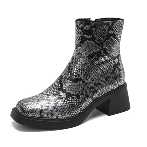 Diuniarza Damen Ankle Chelsea Stiefel Chukka Stiefel Blockabsatz Mode Party Comfy Stiefeletten Schwarz Gr 40.5 EU/42 von Diuniarza