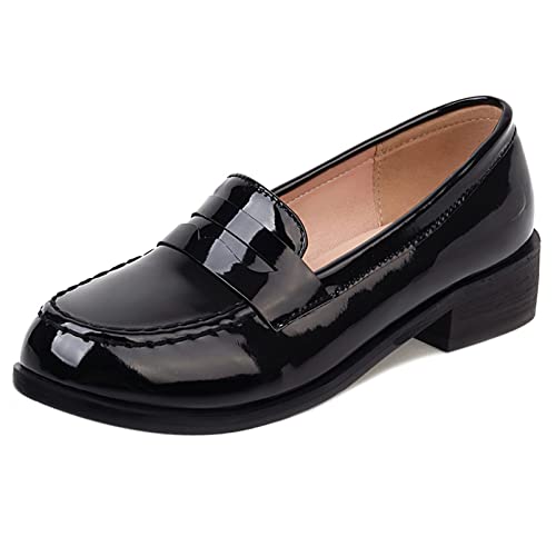Diuniarza Damen Blockabsatz-Loafer Runde Zehen Lässige Pump Ohne Verschluss Halbhohe Alltagsschuhe, 16863Eqs Schwarz Gr 35 EU Diuniarza Damen Blockabsatz-Loafer Runde Zehen Lässige Pump Ohne Verschluss Halbhohe Alltagsschuhe, 16863Eqs Schwarz Gr 35 EU von Diuniarza