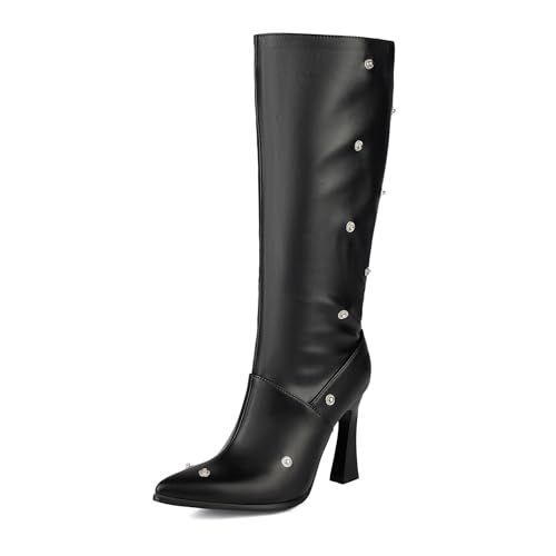 Diuniarza Knee High Stiefeletten Damen Pointed Toe Lockere Stiefel Pointed Toe Overknees Stiefel Schwarz Gr 36.5 EU/37 Diuniarza Knee High Stiefeletten Damen Pointed Toe Lockere Stiefel Pointed Toe Overknees Stiefel Schwarz Gr 36.5 EU/37 von Diuniarza