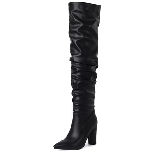 Diuniarza Pointed Toe Mode Lockere Stiefel Ohne Verschluss Blockabsatz Loose Party Overknees Elegant Mittelhoch Schwarz Gr 38 EU/39 Asiatisch Diuniarza Pointed Toe Mode Lockere Stiefel Ohne Verschluss Blockabsatz Loose Party Overknees Elegant Mittelhoch Schwarz Gr 38 EU/39 Asiatisch von Diuniarza