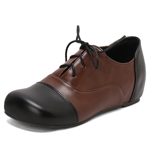 Diuniarza Weit Fit Schuhe Damen Schnüren Stiefeletten Keilabsatzs Two-Tone Runde Zehen Leisure Interne Erhohen Arbeit Schuhe Braun Gr 48 EU/50 Diuniarza Weit Fit Schuhe Damen Schnüren Stiefeletten Keilabsatzs Two-Tone Runde Zehen Leisure Interne Erhohen Arbeit Schuhe Braun Gr 48 EU/50 von Diuniarza