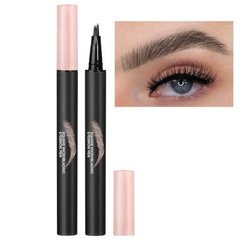Augenbrauenstift, Augenbrauenstift mit mehreren Spitzen - Wasserfester Flüssigstift mit abgewinkeltem Pinsel - Wischfester Augenbrauenstift, hochpigmentierter Augenbrauen-Definer zum Sammeln, Dating von Diuyzoc