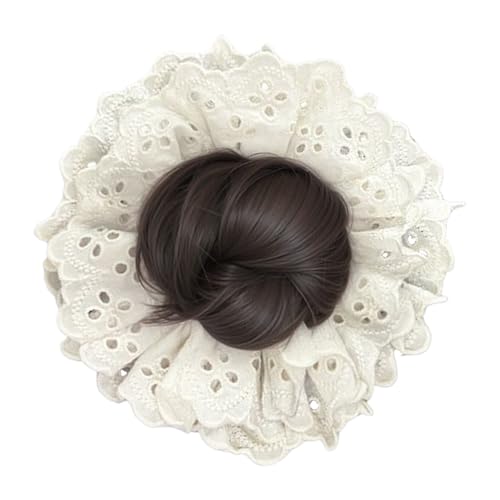 Messy Bun Haarteil | Mit Spitzenbesatz Dutt Haarteile | Pferdeschwanzhalter Styling Perücken Und Haarteile Für Damen Freundin Mädchen Schwester Tochter von Diuyzoc