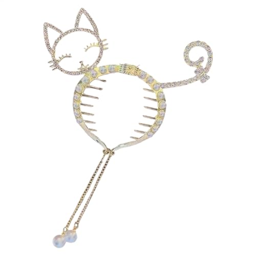 Perlen-Strass-Quastenklammer – Strass-Haarknoten für Damen, Strass-Haarknoten, Styling-Klaue, Schmuck-Strass-Clips für Großmutter von Diuyzoc