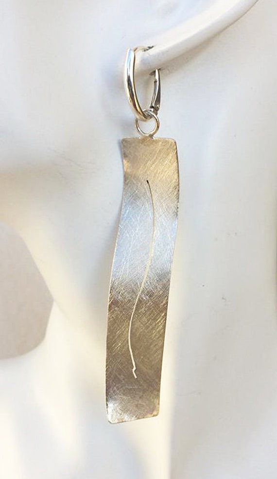 Ohrhänger Silber, Variabel -Eine Seite Ice-Matt, Andere Glanz - Extravagantes Design, Etwas Ganz Besonderes, Ein Absoluter Hingucker von DivaKreationen