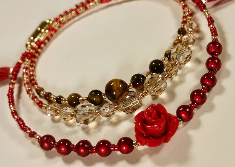 Multi-Touren Red Rose, Crystal & Auge Des Tigers Multi-Touren Red Rose, Crystal & Auge Des Tigers von DivaLuna