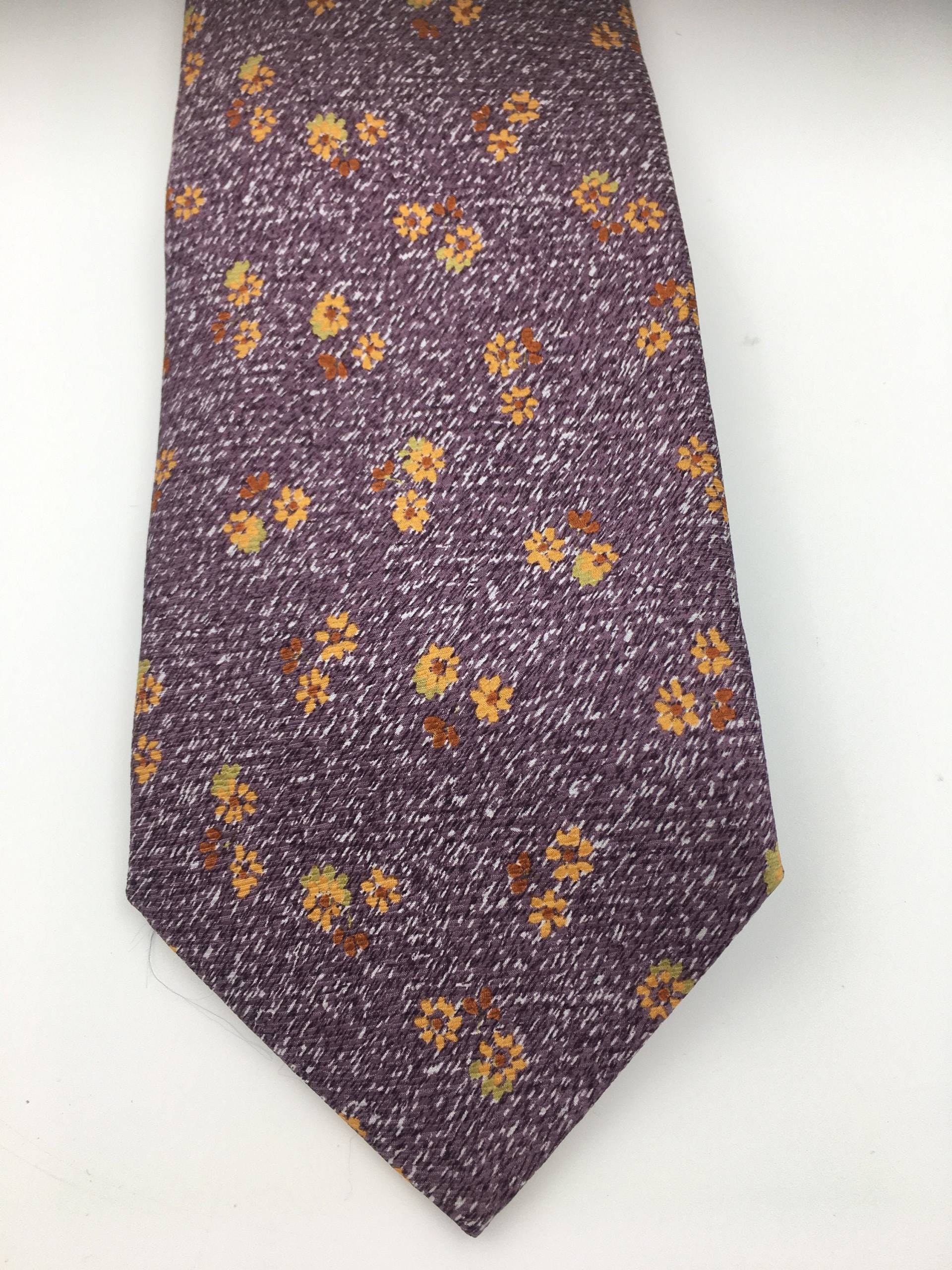 Vintage Designer Seidenkrawatte Von Enrico Coveri | Florale Print Herren Business Krawatte von DivasVintageStore