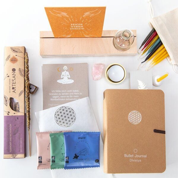 Divasya Achtsamkeitsmeditation: 3 Sets mit 20-Minuten-Kerzen & Affirmationen von Divasya