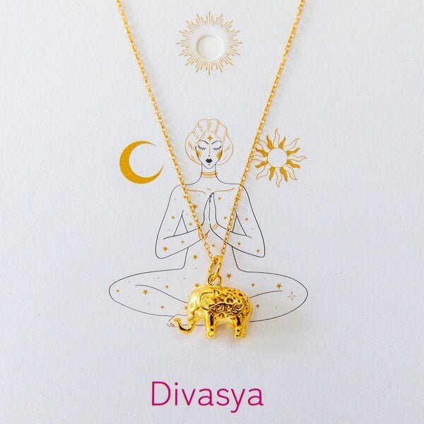 Divasya Gold-Halskette Elephant Soul von Divasya