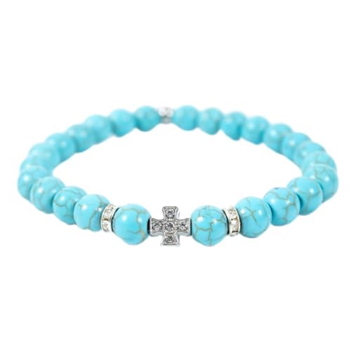 Diveevo Handgefertigtes Armband aus natürlichen Steinen – Eleganter Schmuck mit christlicher Symbolik – Geschenk für Damen & Herren – Vielfältige Designs und echte Steine von Diveevo