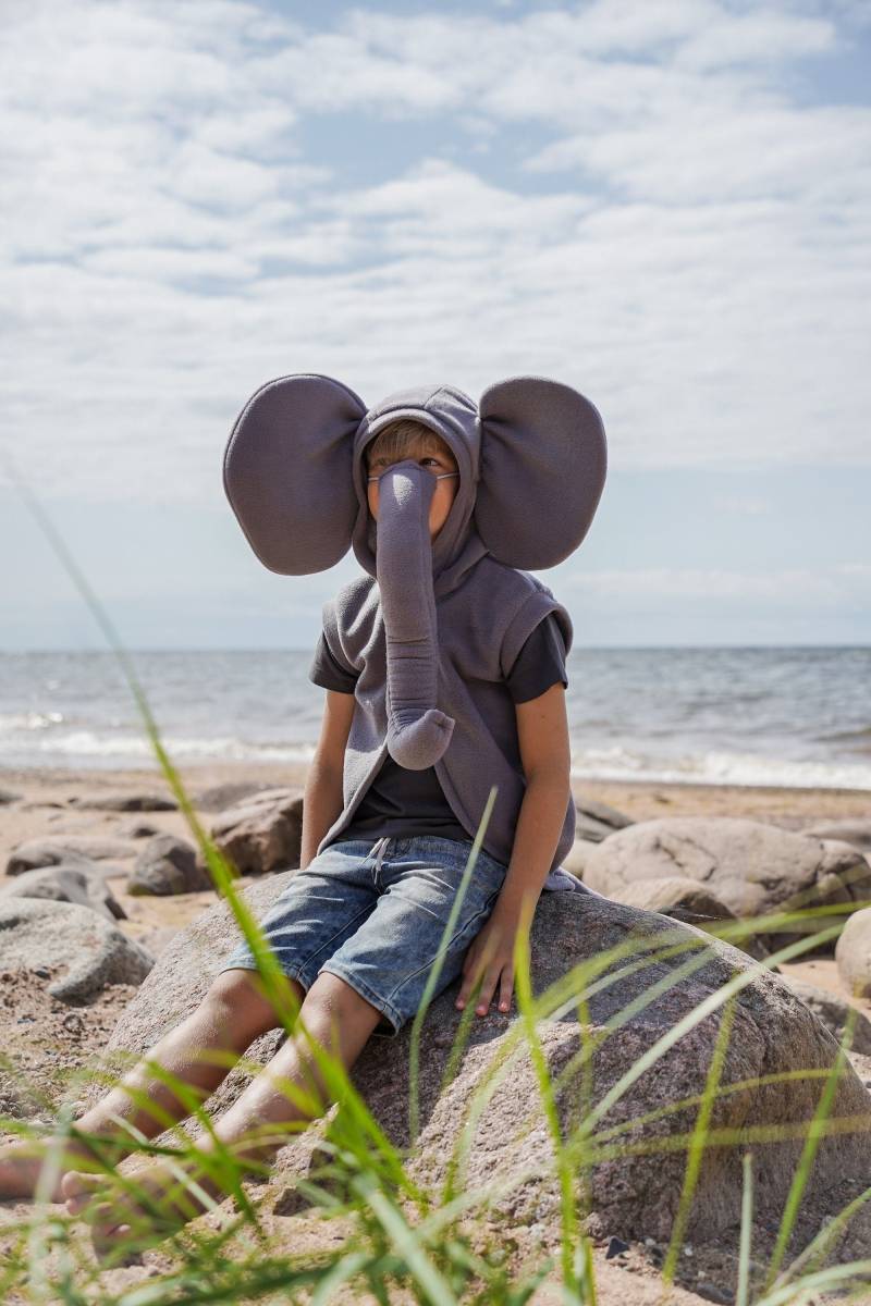Fleece Elefantenkostüm Für Kinder Handgemachte Tierweste von Divendi
