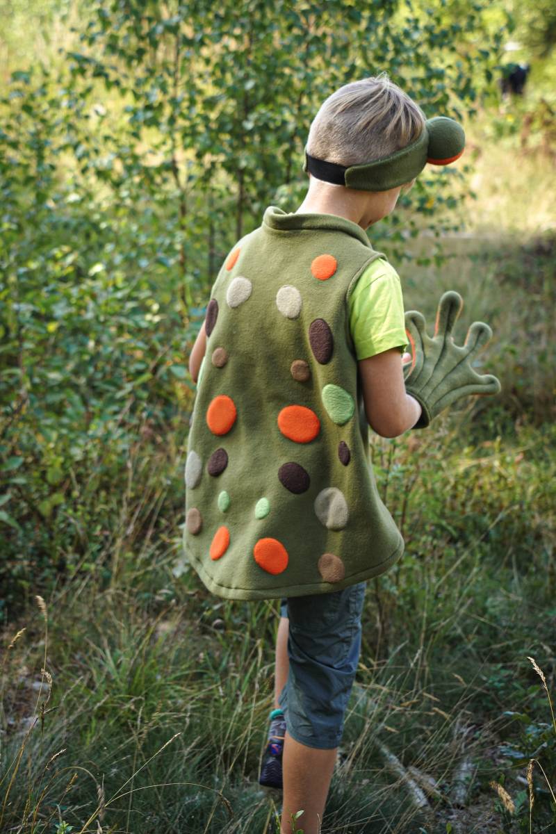 Fleece Frosch Kostüm Für Kinder Handgemachte Pretend Play Weste von Divendi