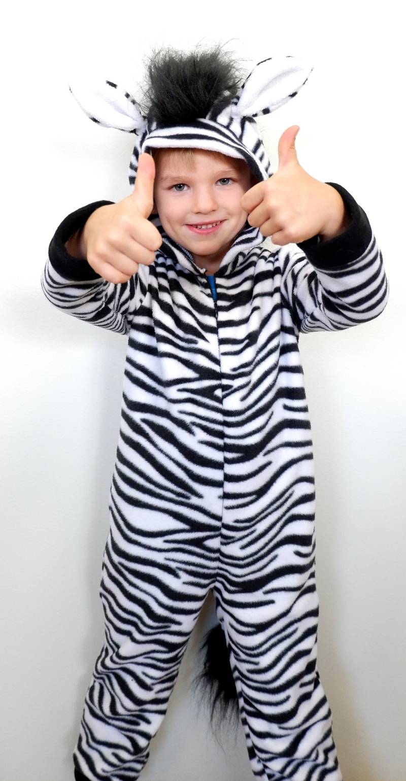 Handgefertigt Fleece Zebra Strampelanzug Kinder Tier Kostüm Handgefertigt Fleece Zebra Strampelanzug Kinder Tier Kostüm von Divendi