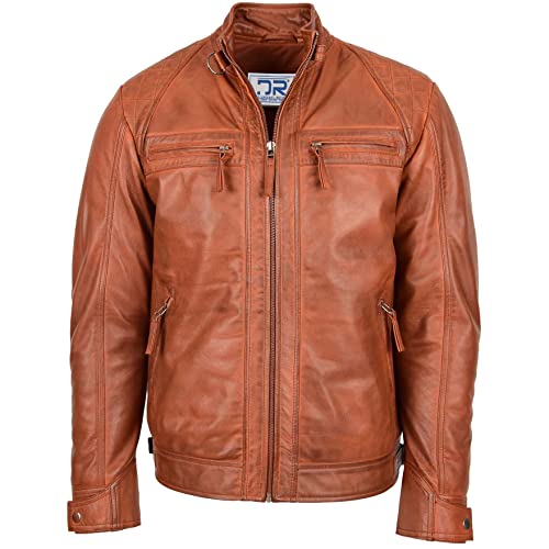 DR117 Herren Biker Lederjacke Cognac, cognac, M von Divergent Retail