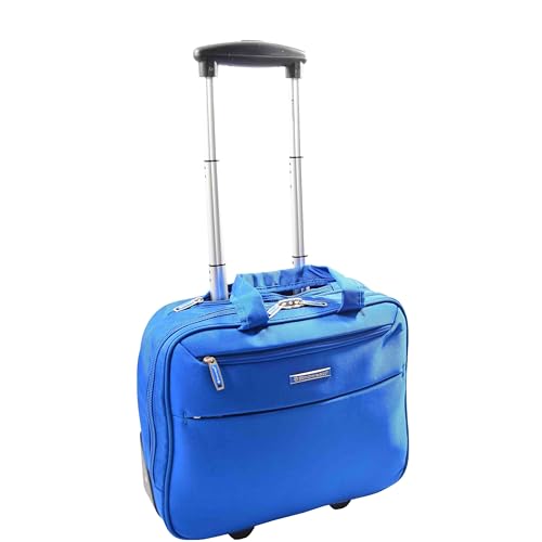 Divergent Retail DR603 Laptoptasche mit Rollen, Business-Aktentasche, Pilotenkoffer, Blau, blau, L, Business-Aktentasche von Divergent Retail