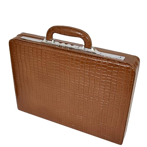 Divergent Retail SwagCase Aktenkoffer Leder Braun Krokodil Braun Groß, braun, Large von Divergent Retail