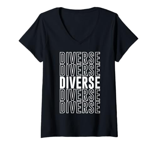 Damen Vielfältig T-Shirt mit V-Ausschnitt Damen Vielfältig T-Shirt mit V-Ausschnitt von Diverse Apparel