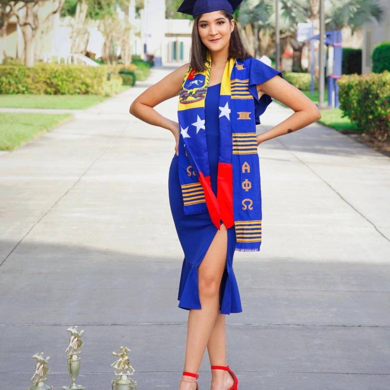 Venezuela Abschluss-stola | Nicht Gestickt von Diversepride