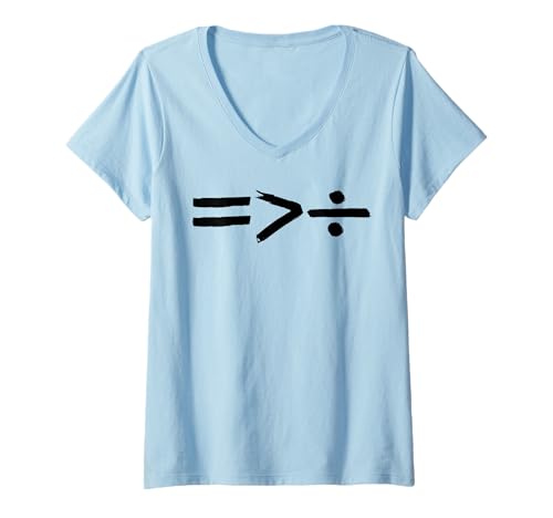 Damen Unity Is Greater Than Division Equal Rights Mathematik-Symbol T-Shirt mit V-Ausschnitt Damen Unity Is Greater Than Division Equal Rights Mathematik-Symbol T-Shirt mit V-Ausschnitt von Diversity Cat Support Social Justice Democracy