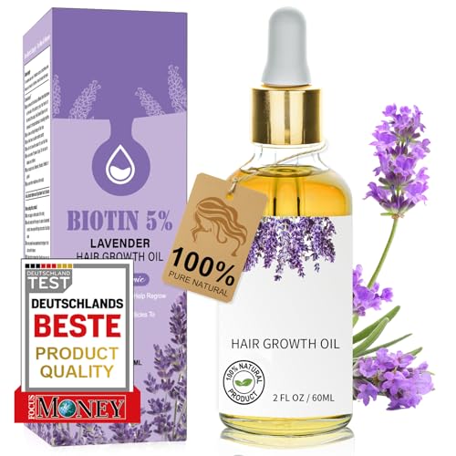 60ml Lavendel Hair oil, Haarwachstum Öl, Haaröl Wachstum, Hair Growth Oil, Kopfhaut Pflege Haaröl, Stimuliert Haarwachstum, Haar & Hautpflege für Haarausfall Frau und Männer,Violett 60ml Lavendel Hair oil, Haarwachstum Öl, Haaröl Wachstum, Hair Growth Oil, Kopfhaut Pflege Haaröl, Stimuliert Haarwachstum, Haar & Hautpflege für Haarausfall Frau und Männer,Violett von DiviDermy