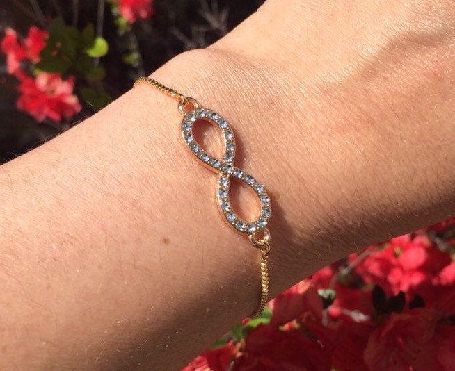 Unendlichkeit Gold Verstellbar Armband Freund Geschenk Mama Schwester Balance von DiviDream