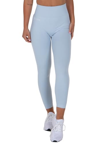 Divina Seamless Scrunch Tights Nani, Perfekte Leggings für Training, Yoga, Spaziergänge und den Alltag. Light Blue M von Divina