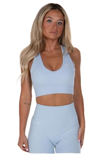 Divina Seamless Sport-BH Nani, Sport-BH mit mittlerem Halt, perfekt für Yoga, Cardio und Training im Fitnessstudio. Light Blue M Divina Seamless Sport-BH Nani, Sport-BH mit mittlerem Halt, perfekt für Yoga, Cardio und Training im Fitnessstudio. Light Blue M von Divina