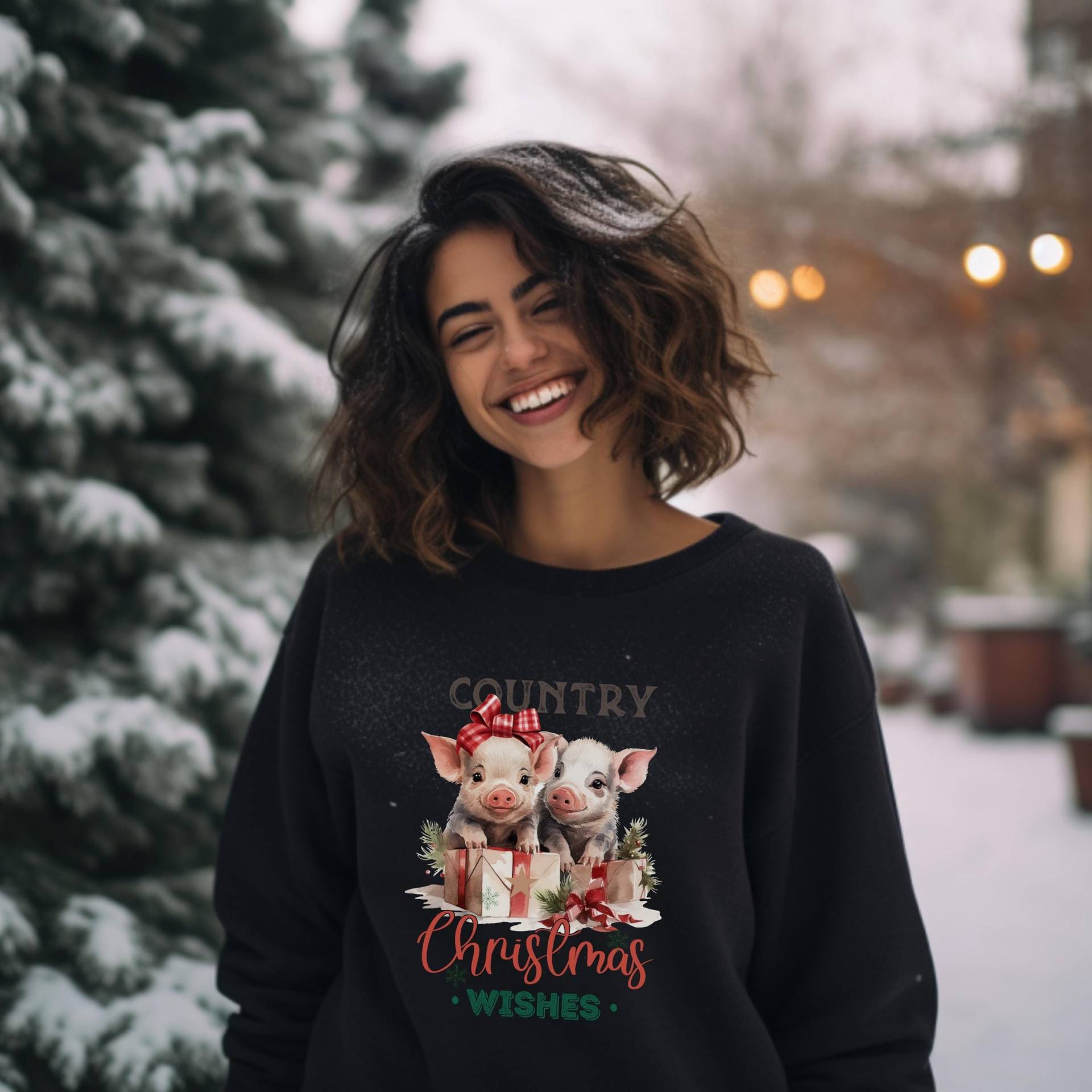 Lustige Schweinchen Sweatshirt Weihnachten, Lustiges Schwein Weihnachten Shirt Frauen, Lustige Tiere Sweatshirt, Hoodie Lustige Schweinchen Sweatshirt Weihnachten, Lustiges Schwein Weihnachten Shirt Frauen, Lustige Tiere Sweatshirt, Hoodie von DivineDesignsDe