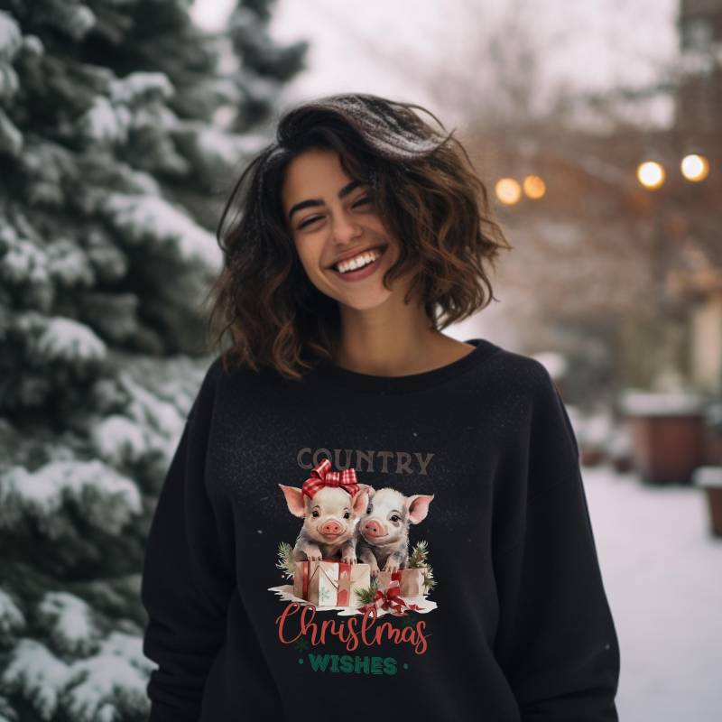 Lustige Schweinchen Sweatshirt Weihnachten, Lustiges Schwein Weihnachten Shirt Frauen, Lustige Tiere Sweatshirt, Hoodie Lustige Schweinchen Sweatshirt Weihnachten, Lustiges Schwein Weihnachten Shirt Frauen, Lustige Tiere Sweatshirt, Hoodie von DivineDesignsDe