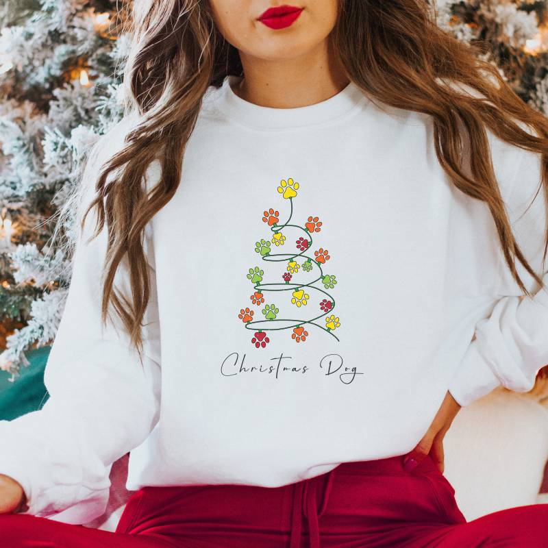Süßes Dog Sweatshirt Christmas, Weihnachten Hoodie Pfötchen, Weihnachtsgeschenk Hundebesitzer, Nordic Sweater, Christmas Shirt Süßes Dog Sweatshirt Christmas, Weihnachten Hoodie Pfötchen, Weihnachtsgeschenk Hundebesitzer, Nordic Sweater, Christmas Shirt von DivineDesignsDe
