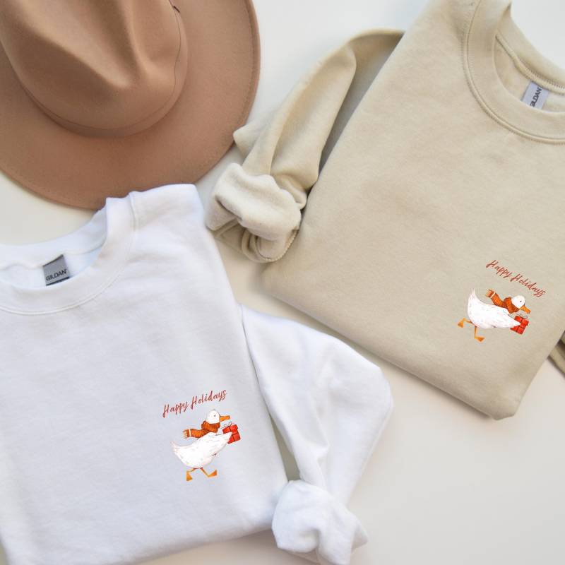 Weihnachten Lustiges Enten Sweatshirt, Ente Shirt, Lustige Tiere Hoodie, Weihnachtsshirt, Shirt Frauen von DivineDesignsDe