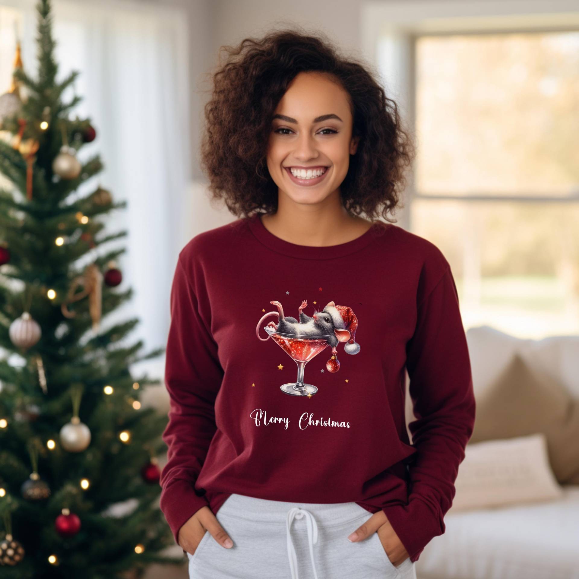 Weihnachten Lustiges Maus T-Shirt, Weihnachtsshirt, Niedliche Tiere Sweatshirt, Lustiger Hoodie Alkohol Weihanchten Weihnachten Lustiges Maus T-Shirt, Weihnachtsshirt, Niedliche Tiere Sweatshirt, Lustiger Hoodie Alkohol Weihanchten von DivineDesignsDe