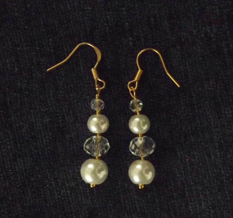 Birne-Kristall Und Perle Ohrringe Haken von DivinelyFeminineShop