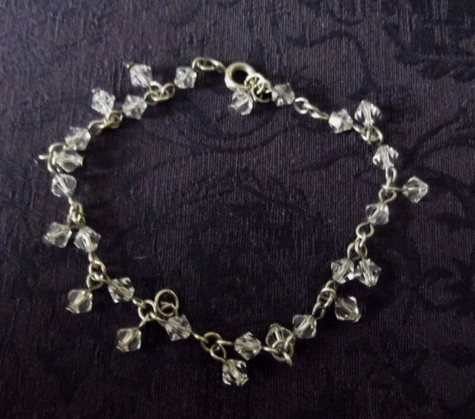 Kristallkette Gliederarmband, Gold Oder Silber Auswahl Kristallkette Gliederarmband, Gold Oder Silber Auswahl von DivinelyFeminineShop