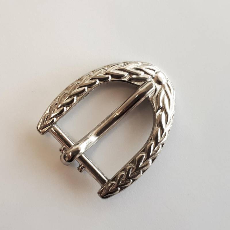 Gürtelschnalle Mit Chevron-Verzierung - Aus Silber Und Gealtertem Für 20 Mm Gürtel von DiviniCouture