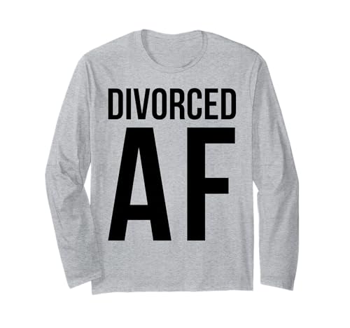 Divorced AF T-Shirts Happy Break Up Tees Scheidung Party Frauen Langarmshirt von Divorce Tees By VM