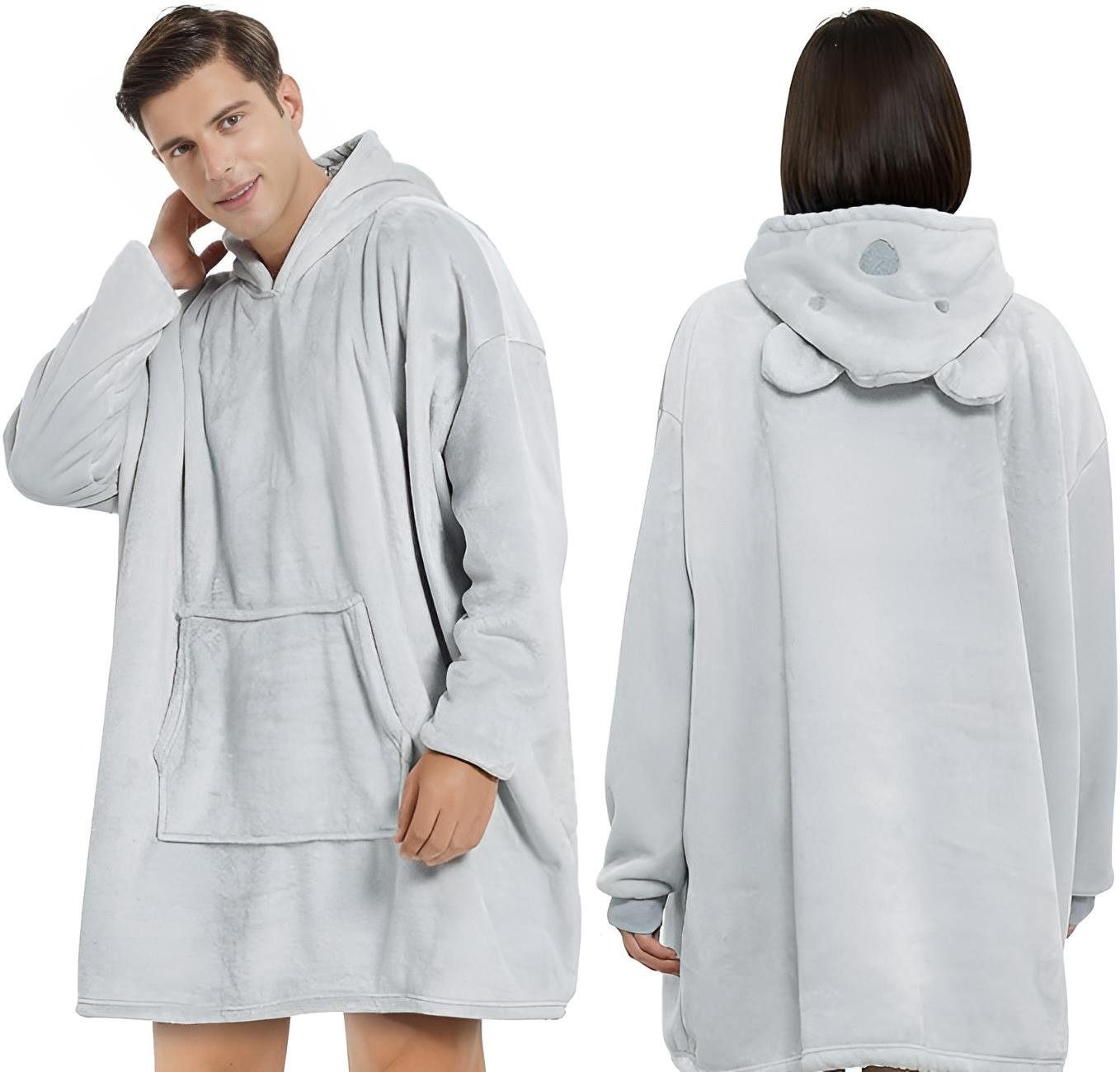 Diyarts Kapuzenpullover (Doppellagiges Acryl-Design, Decke mit Ärmel, Cosplay Pullover, Flauschiges Pyjama, Panda) Premium-Material, Tiermotiv und Pflegeleichtigkeit von Diyarts