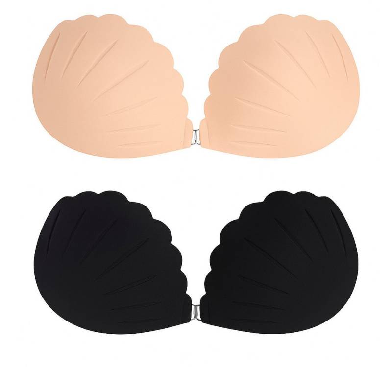 Diyarts Set: Push-up-BH (2er-Set, 2er-Set Klebe-BHs in Beige und Schwarz) Unsichtbar unter der Kleidung – ideal für rückenfreie Outfits von Diyarts