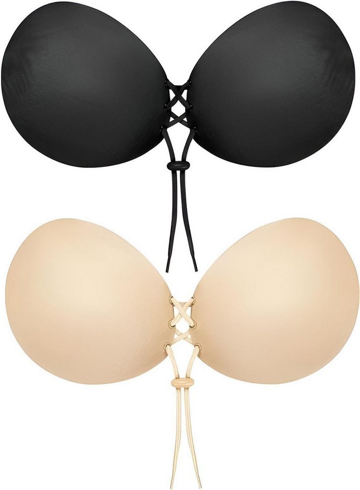 Diyarts Set: Push-up-BH (Hochwertiger Wiederverwendbarer, 2-tlg., Unsichtbarer Klebe BH) mit Verstellbarem Kordelzug und Hautfreundlichem Design von Diyarts